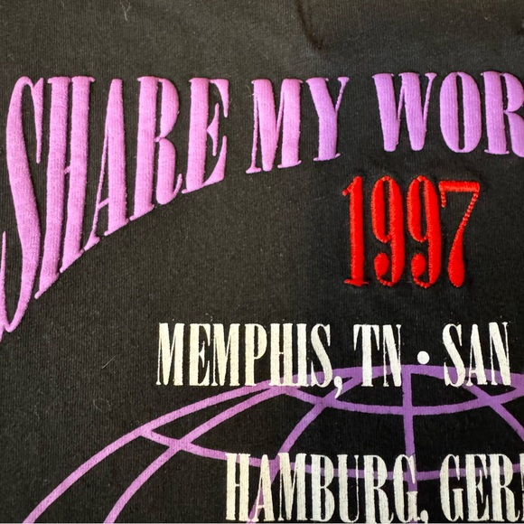 Black Long Sleeve Graphic Aaliyah Shoe Palace Music Conert Tee size L crew neck - Picture 5 of 9